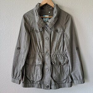 ❤️Sashimi Late 00s Hipster Khaki Brown Utility Jacket Size S